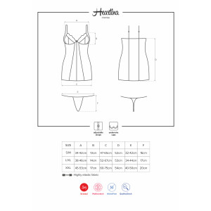 OB Heartina chemise & thong black