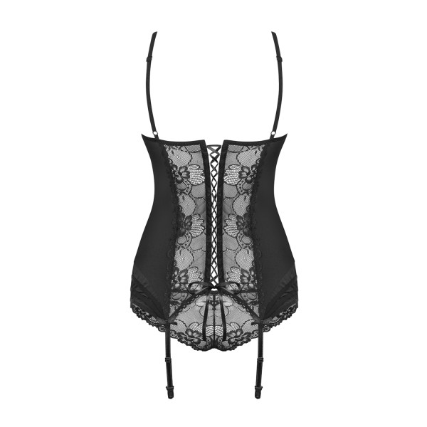 OB Heartina corset & thong black L/XL