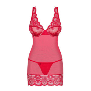 OB 853-CHE-3 chemise & thong red