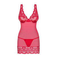 OB 853-CHE-3 chemise & thong red