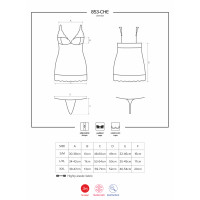 OB 853-CHE-3 chemise & thong red