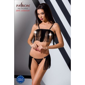 PE Kassandra 2pcs set with open bra black