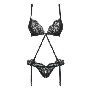 OB Laluna crotchless teddy black