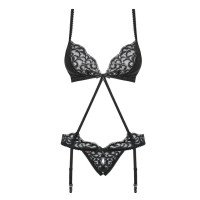 OB Laluna crotchless teddy black