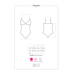 OB Chiccanta crotchless teddy black