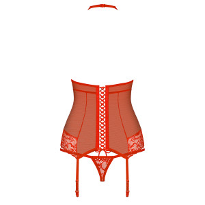 OB 838-COR-3 corset & thong red