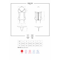 OB 838-COR-3 corset & thong red