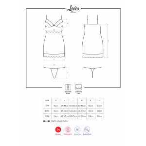 OB Lovica chemise & thong red