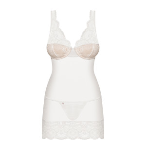 OB 853-CHE-2 chemise & thong white