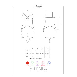 OB Contica corset & panty black