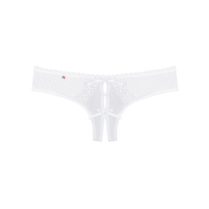 OB Alabastra crotchless thong white