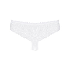 OB Alabastra crotchless thong white