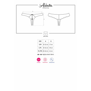 OB Alabastra crotchless thong white
