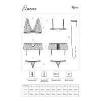 LC Esmenna 4pcs set with garter belt and stockings black