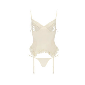 AV Bianca corset & thong ecru