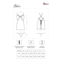 LC Raber chemise & thong coffee