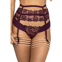 V-9472 garter belt purple