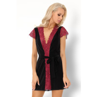 LC Kumiko dressing gown black-purple
