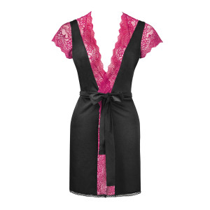 LC Kumiko dressing gown black-purple L/XL