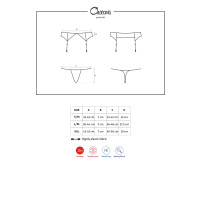OB Charms garter belt & thong L/XL