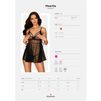 OB Heartia babydoll & thong black