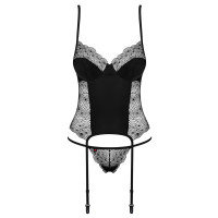 OB Sharlotte corset & thong black