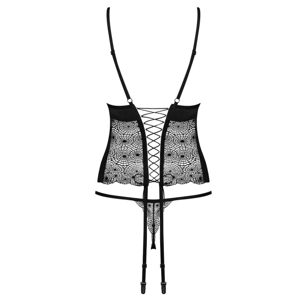 OB Sharlotte corset & thong black S/M