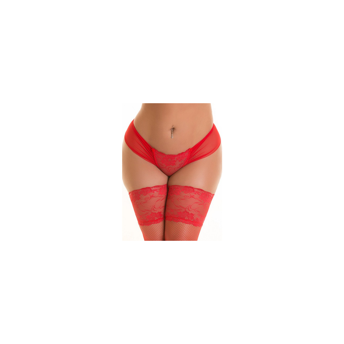 V-8768PS Plus Size string red