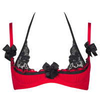 V-8771PS Plus Size bra red-black