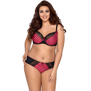 V-8461PS Plus Size bra pink-black