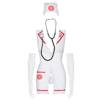 OB Emergency dress + stethoscope white