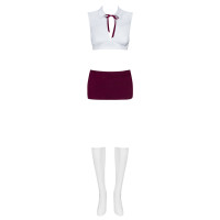 OB Student 4pcs costume white-red