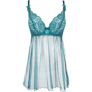 V-9709 babydoll & string green