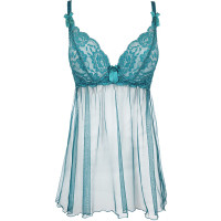 V-9709 babydoll & string green