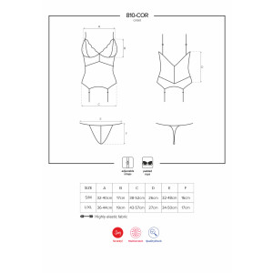 OB 810-COR-2 corset & thong white