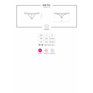 OB 828-THC-1 crotchless thong black