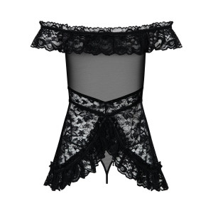 OB Flores chemise & thong black