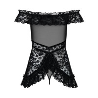 OB Flores chemise & thong black