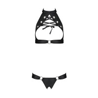 PE Malwia 2pcs set with open bra black