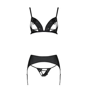 PE Miley 3pcs set with open bra black