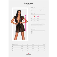 OB Romanesa peignoir black