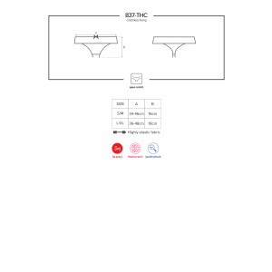 OB 837-THC-1 crotchless thong black