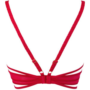V-9671 bustier red with open cups
