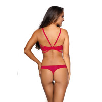V-9671 bustier red with open cups