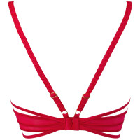 V-9671 bustier red with open cups