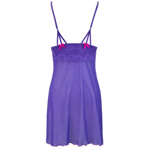 V-9689 babydoll & string purple
