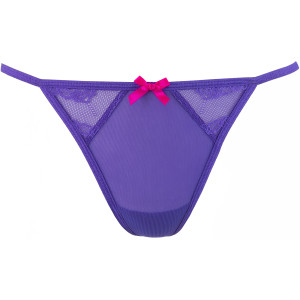 V-9689 babydoll & string purple