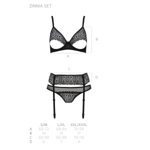 PE ECO Zinnia 3pcs set black