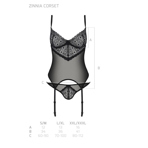 PE Zinnia corset black