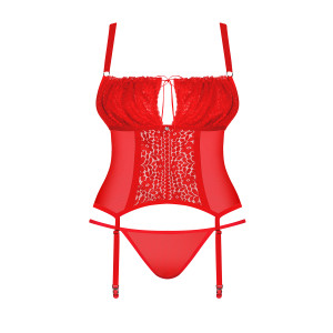 OB Blossmina corset & thong red